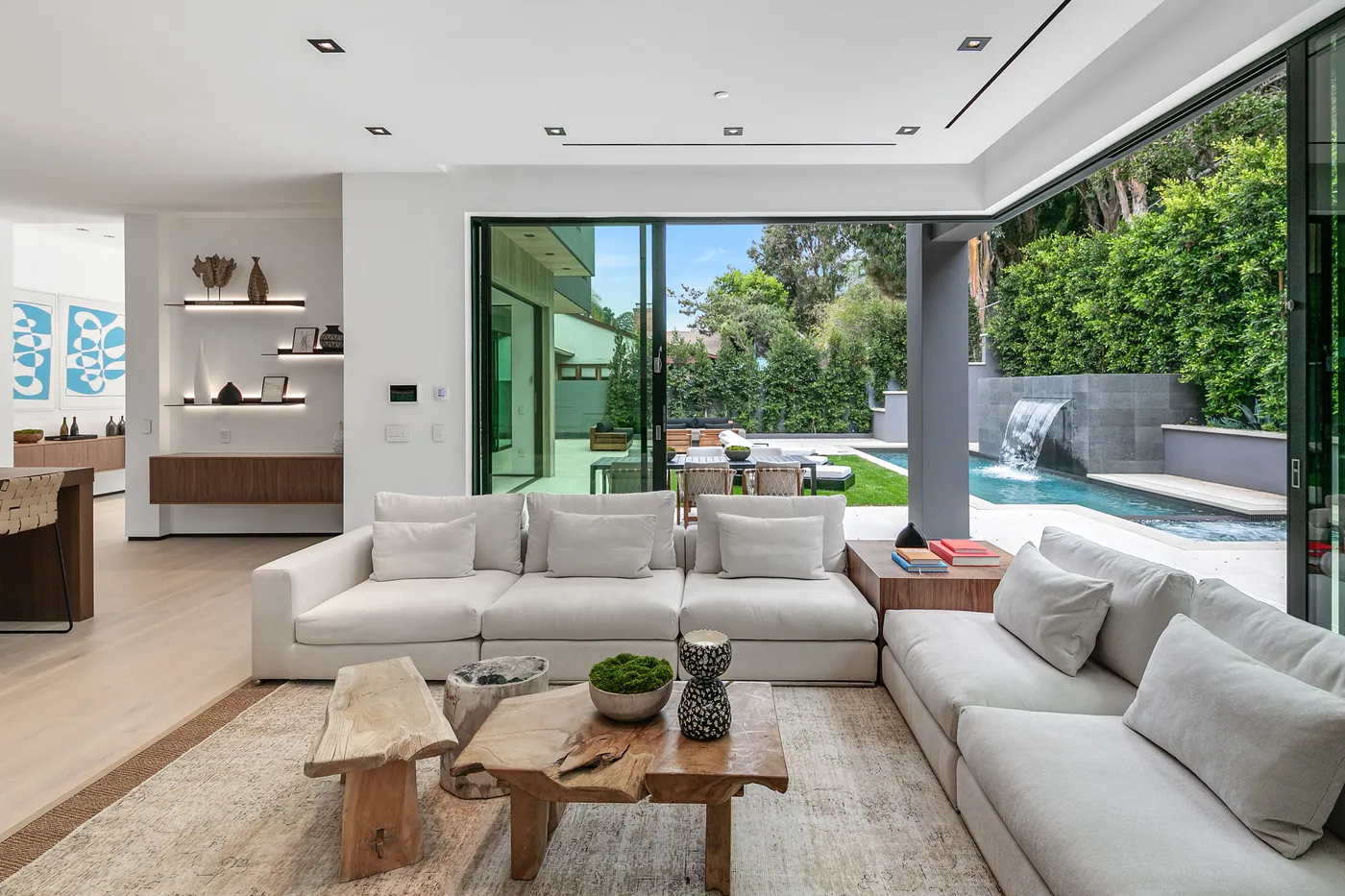 Family room open to the pool