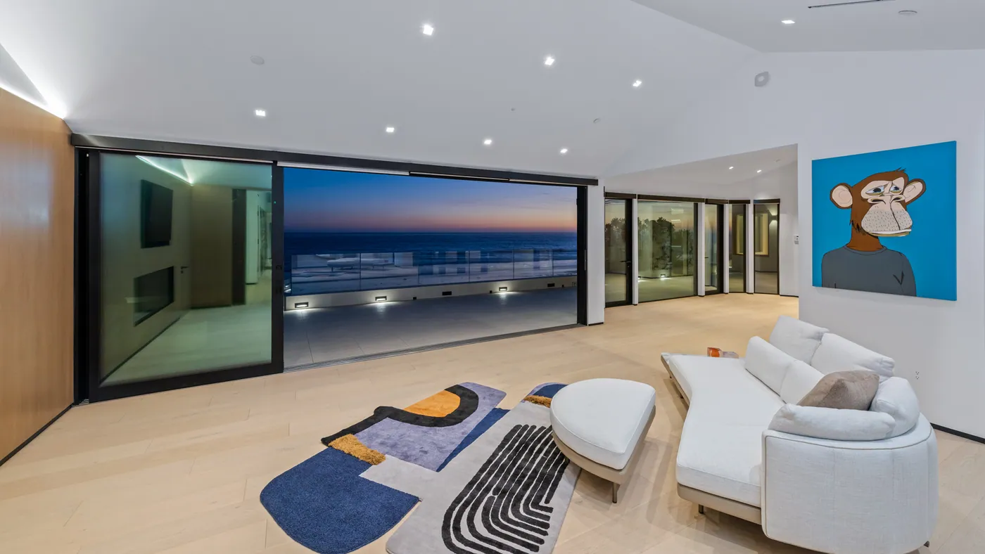 Primary suite at dusk