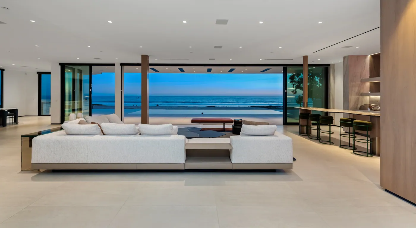 Living room at dusk