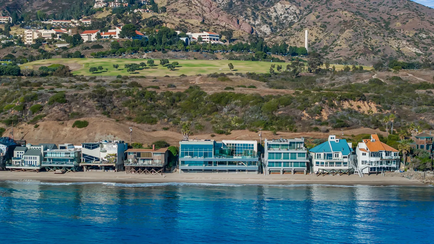 Beachfront from the ocean