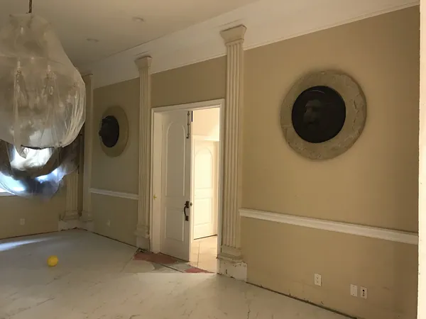 The dining room toward the kitchen