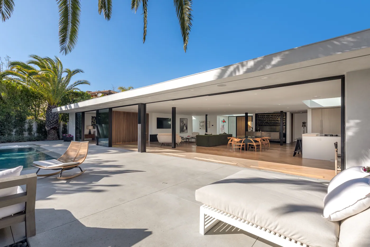 The house opened to the terrace