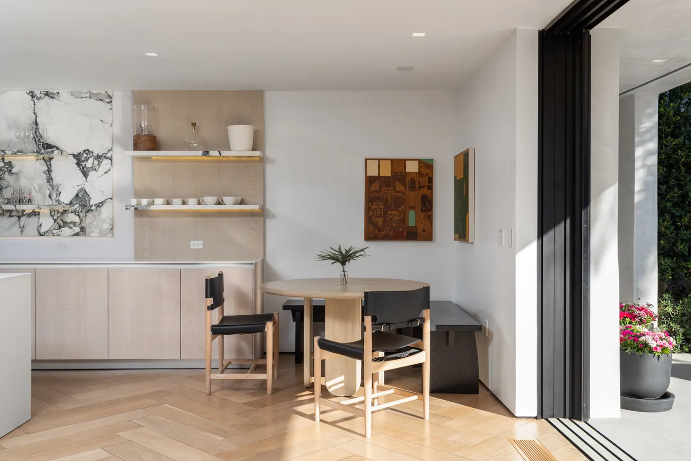 Breakfast nook by the kitchen